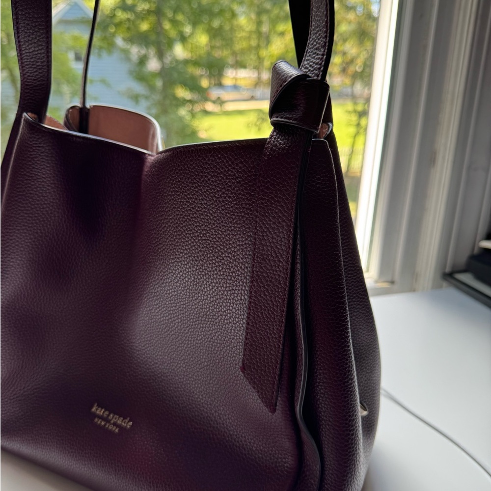 Kate Spade Dark Purple Leather Shoulder Bag